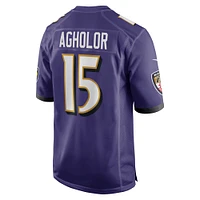 Men's Nike Nelson Agholor Purple Baltimore Ravens Game Jersey