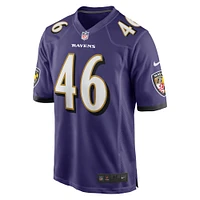 Men's Nike Nick Moore Purple Baltimore Ravens Game Jersey