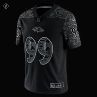 Men's Nike Odafe Oweh Black Baltimore Ravens RFLCTV Limited Jersey