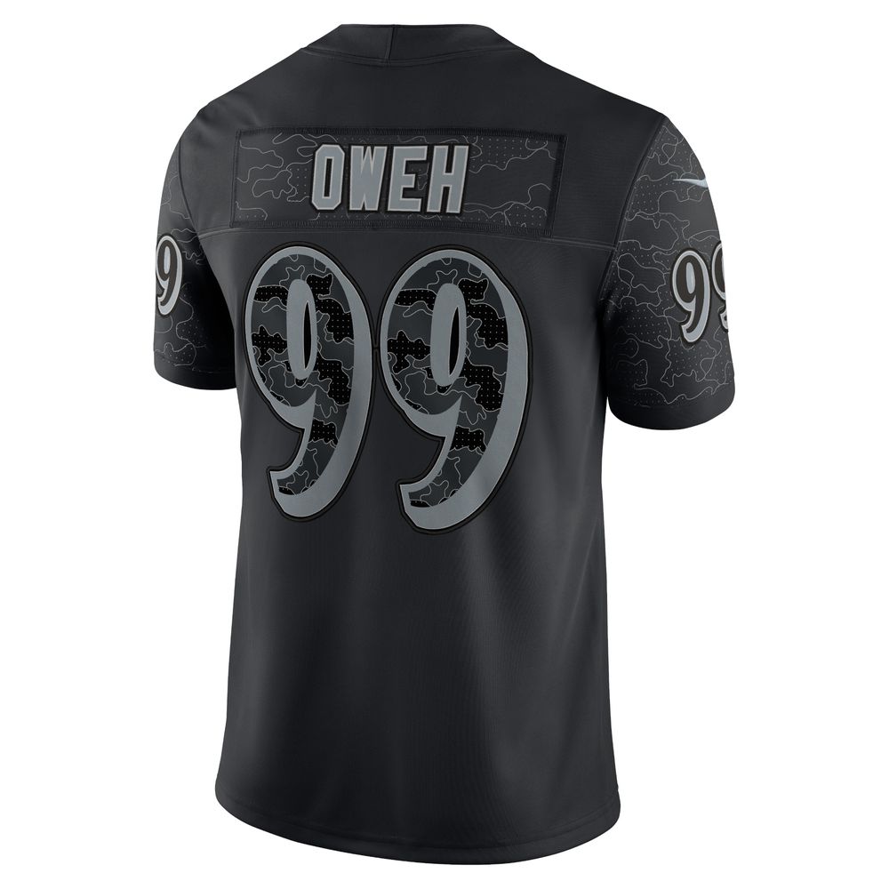 Men's Nike Odafe Oweh Black Baltimore Ravens RFLCTV Limited Jersey