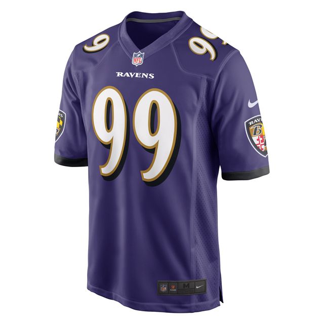 Maillot de match Nike Odafe Oweh violet Baltimore Ravens pour homme