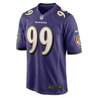 Men's Nike Odafe Oweh Purple Baltimore Ravens Game Player Jersey