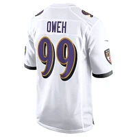 Maillot de match Nike Odafe Oweh Baltimore Ravens pour homme, blanc