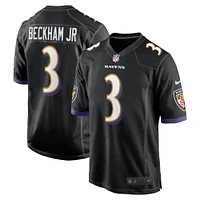 Maillot de match alternatif Nike Odell Beckham Jr. pour hommes, noir, Baltimore Ravens