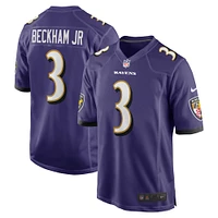 Maillot de match Nike Odell Beckham Jr. violet pour hommes des Ravens Baltimore