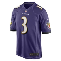 Maillot de match Nike Odell Beckham Jr. violet pour hommes des Ravens Baltimore