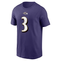 T-shirt avec nom et numéro de joueur des Baltimore Ravens Nike Odell Beckham Jr. violet pour homme