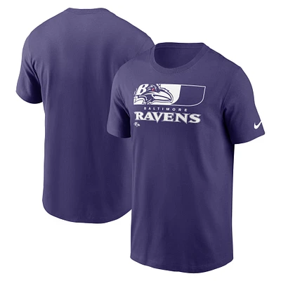 T-shirt essentiel Nike violet Baltimore Ravens Air pour homme