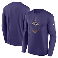 Men's Nike Purple Baltimore Ravens Legend Icon Long Sleeve T-Shirt