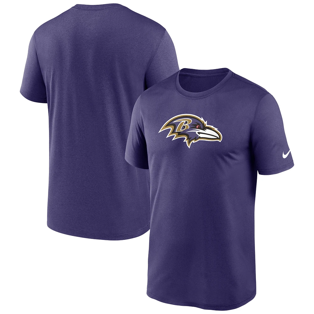 T-shirt Performance Nike violet Baltimore Ravens Legend Logo pour homme