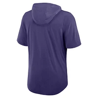 Men's Nike Purple Baltimore Ravens Lockup Tri-Blend Hoodie T-Shirt