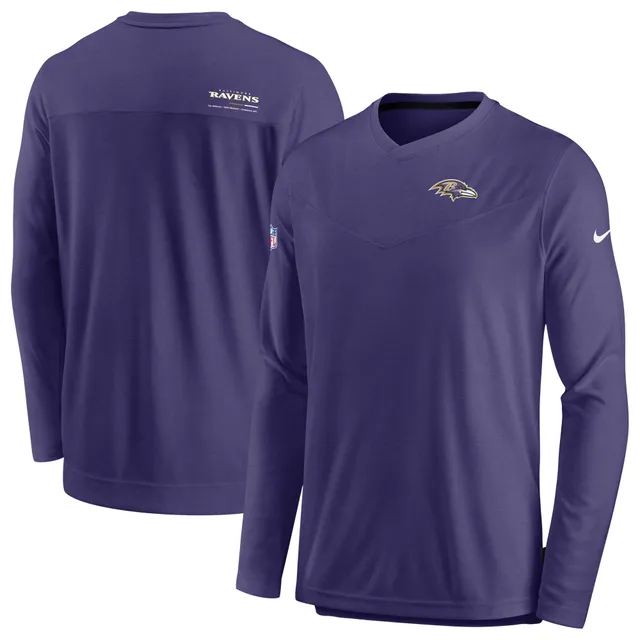 Philadelphia Eagles Nike Sideline Coaches Performance Long Sleeve V-Neck T- Shirt - Black