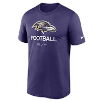 Men's Nike Purple Baltimore Ravens Sideline Infograph Performance T-Shirt