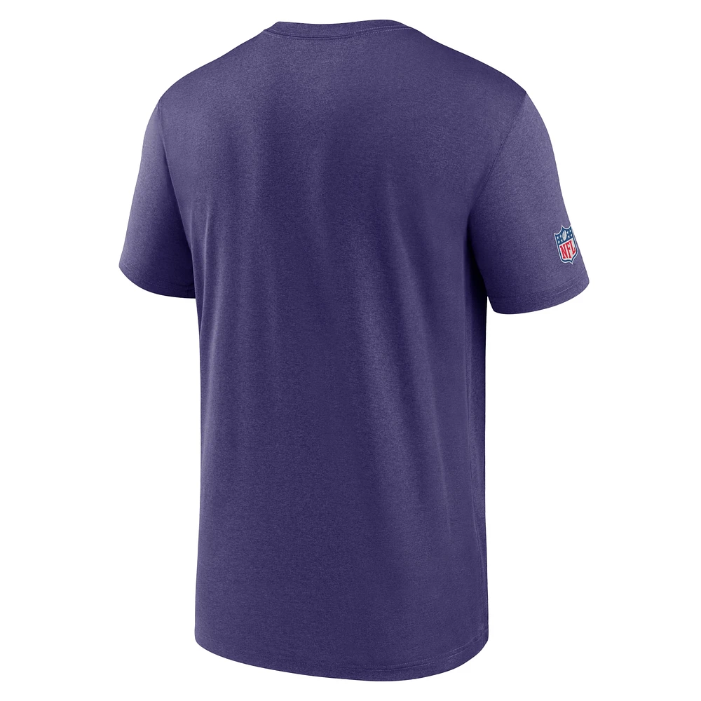 Men's Nike Purple Baltimore Ravens Sideline Infograph Performance T-Shirt