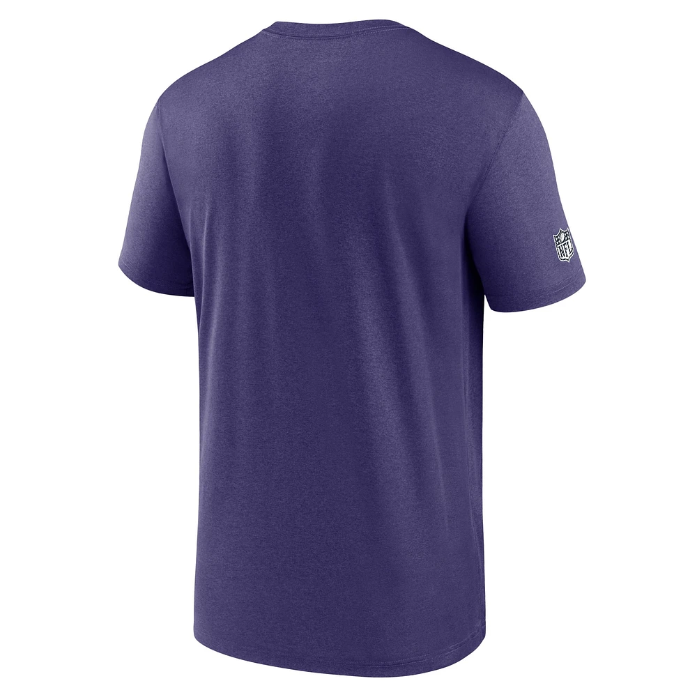 T-shirt Nike violet Baltimore Ravens Sideline Legend Performance pour homme