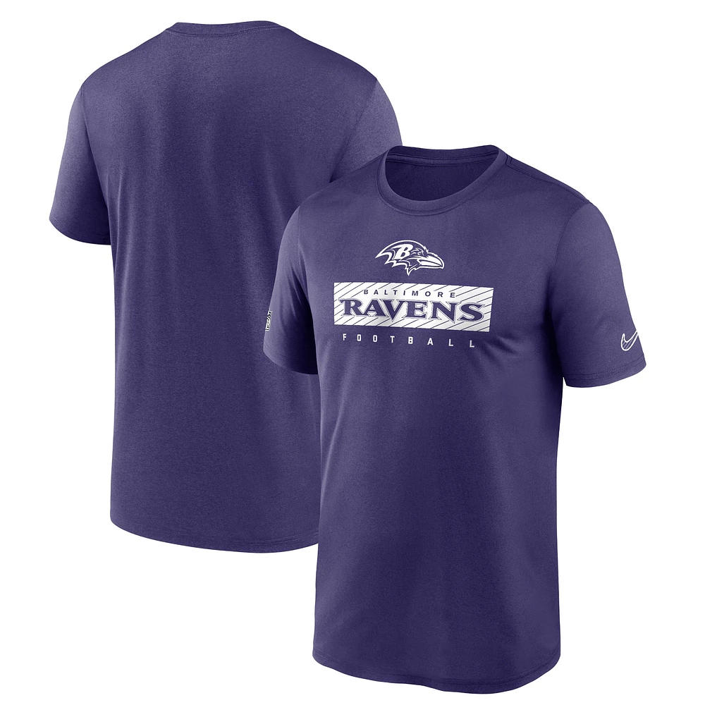 Men's Nike Purple Baltimore Ravens Sideline Legend Performance T-Shirt