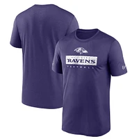 T-shirt Nike violet Baltimore Ravens Sideline Legend Performance pour homme