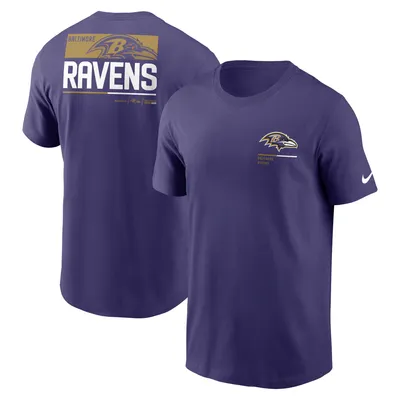 Baltimore Ravens Medium Purple & White Short Sleeve Shirt