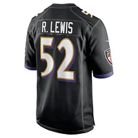 Maillot Nike Ray Lewis noir pour homme, joueur retraité des Baltimore Ravens, match alternatif