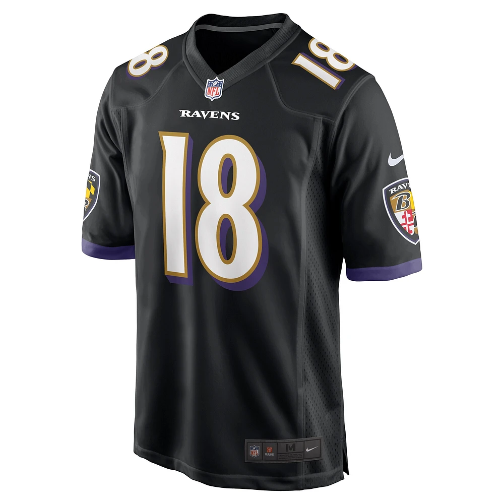 Men's Nike Roquan Smith Black Baltimore Ravens Alternate Game Jersey