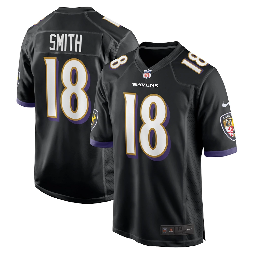 Men's Nike Roquan Smith Black Baltimore Ravens Alternate Game Jersey