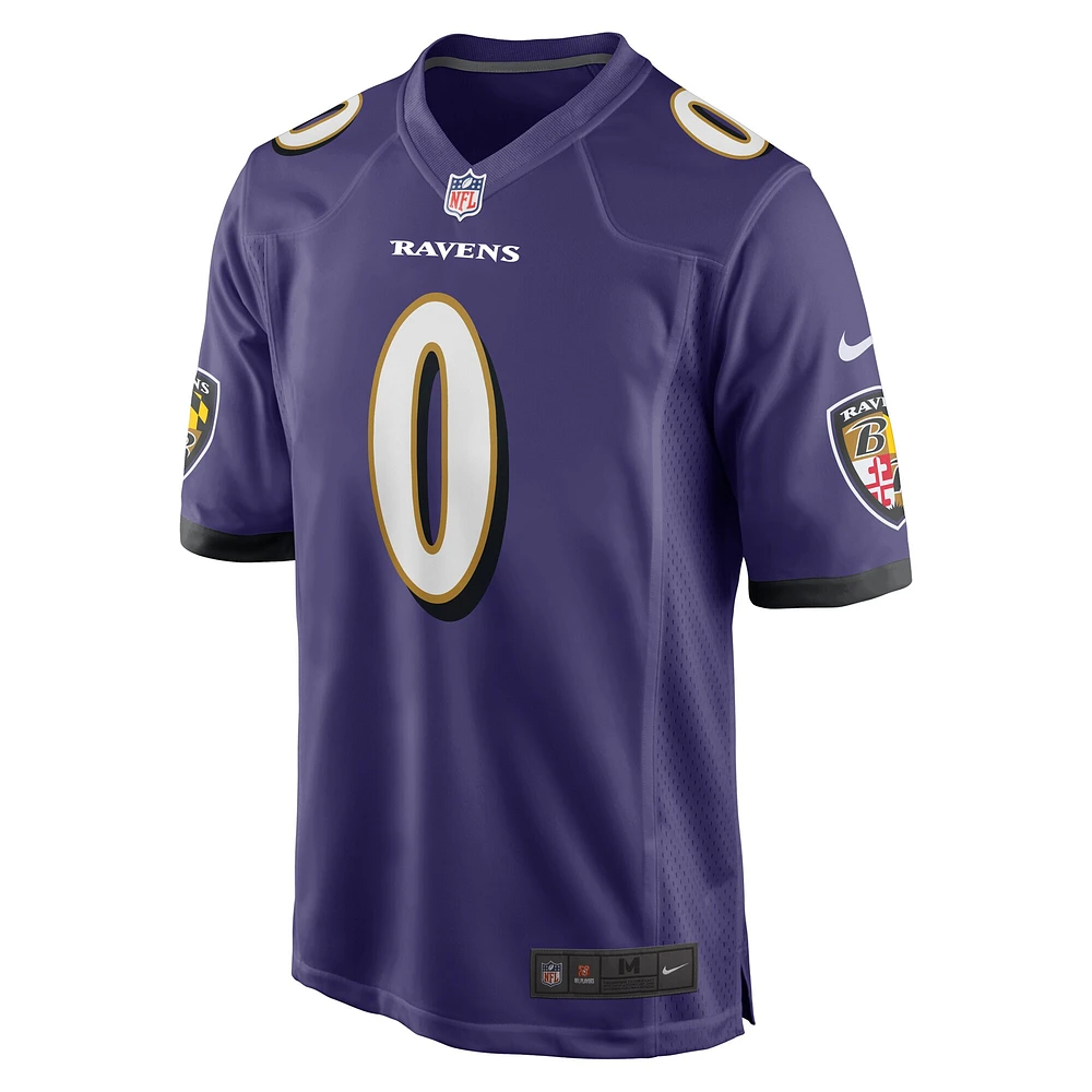 Maillot de match d'équipe Roquan Smith pour homme des Ravens Baltimore pourpre Nike