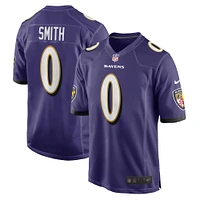 Maillot de match d'équipe Roquan Smith pour homme des Ravens Baltimore pourpre Nike