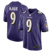 Maillot de joueur retraité Nike Steve McNair pour homme des Ravens Baltimore violet