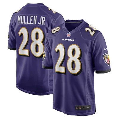 Men's Nike Trayvon Mullen Jr.  Purple Baltimore Ravens Team Game Jersey