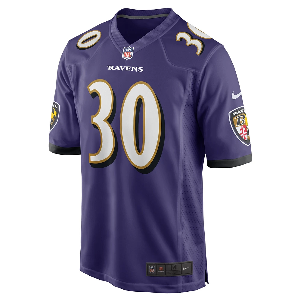 Maillot Nike Trayvon Mullen violet pour homme des Baltimore Ravens