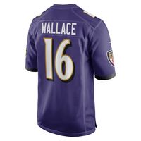 Men's Nike Tylan Wallace Purple Baltimore Ravens Game Jersey