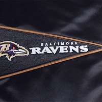 Veste à boutons-pression en satin sublimé Pro Standard Black Baltimore Ravens pour homme
