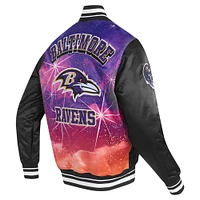 Veste à boutons-pression en satin sublimé Pro Standard Black Baltimore Ravens pour homme