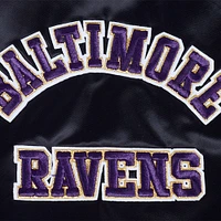Veste à boutons-pression en satin sublimé Pro Standard Black Baltimore Ravens pour homme