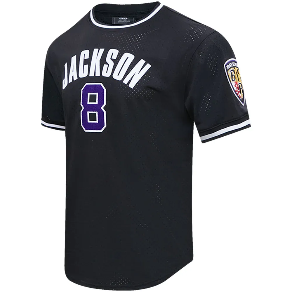 Haut Pro Standard Lamar Jackson noir avec nom et numéro de joueur Baltimore Ravens pour homme