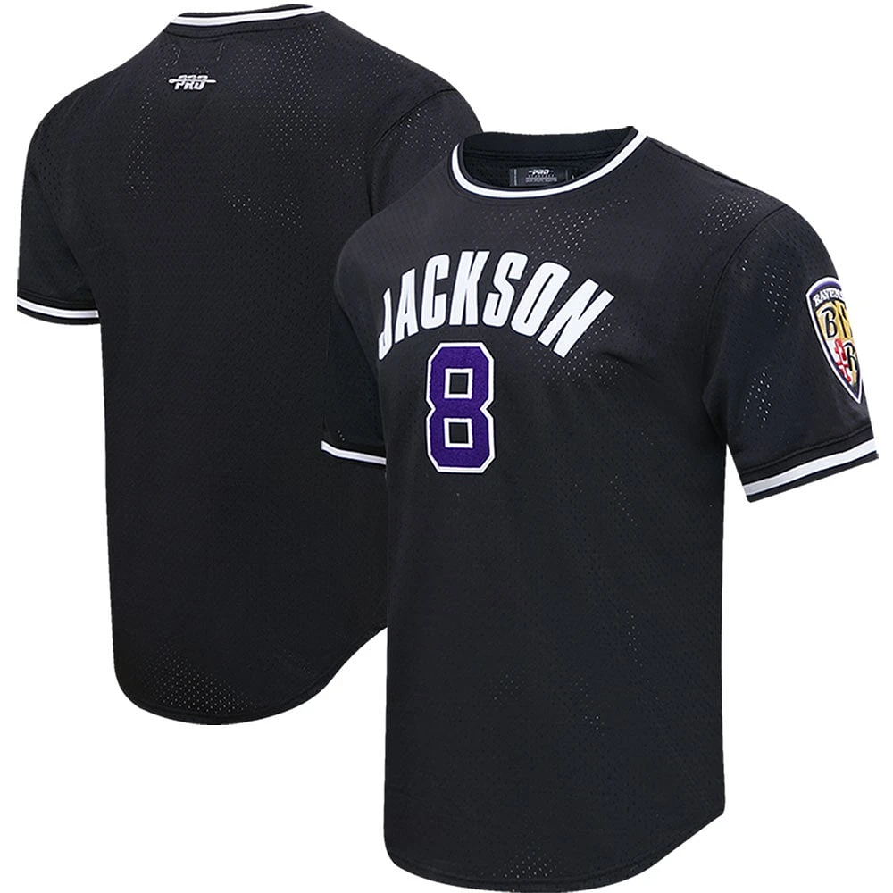 Haut Pro Standard Lamar Jackson noir avec nom et numéro de joueur Baltimore Ravens pour homme