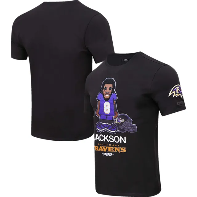 Women's Nike Lamar Jackson Black Baltimore Ravens Name & Number T-Shirt