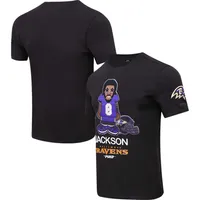 Pro Standard Lamar Jackson Noir T-shirt graphique avatar des Ravens de Baltimore pour homme