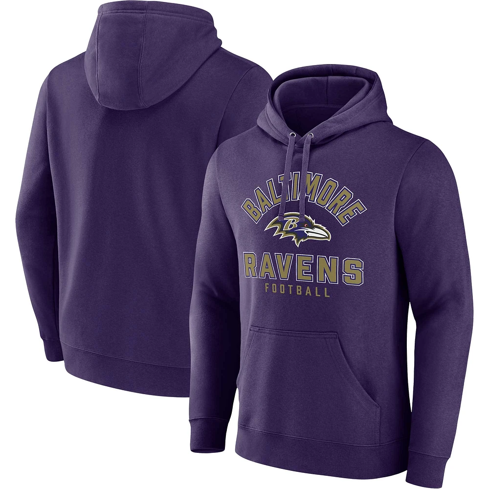 Men's  Purple Baltimore Ravens Between the Pylons Pullover Hoodie