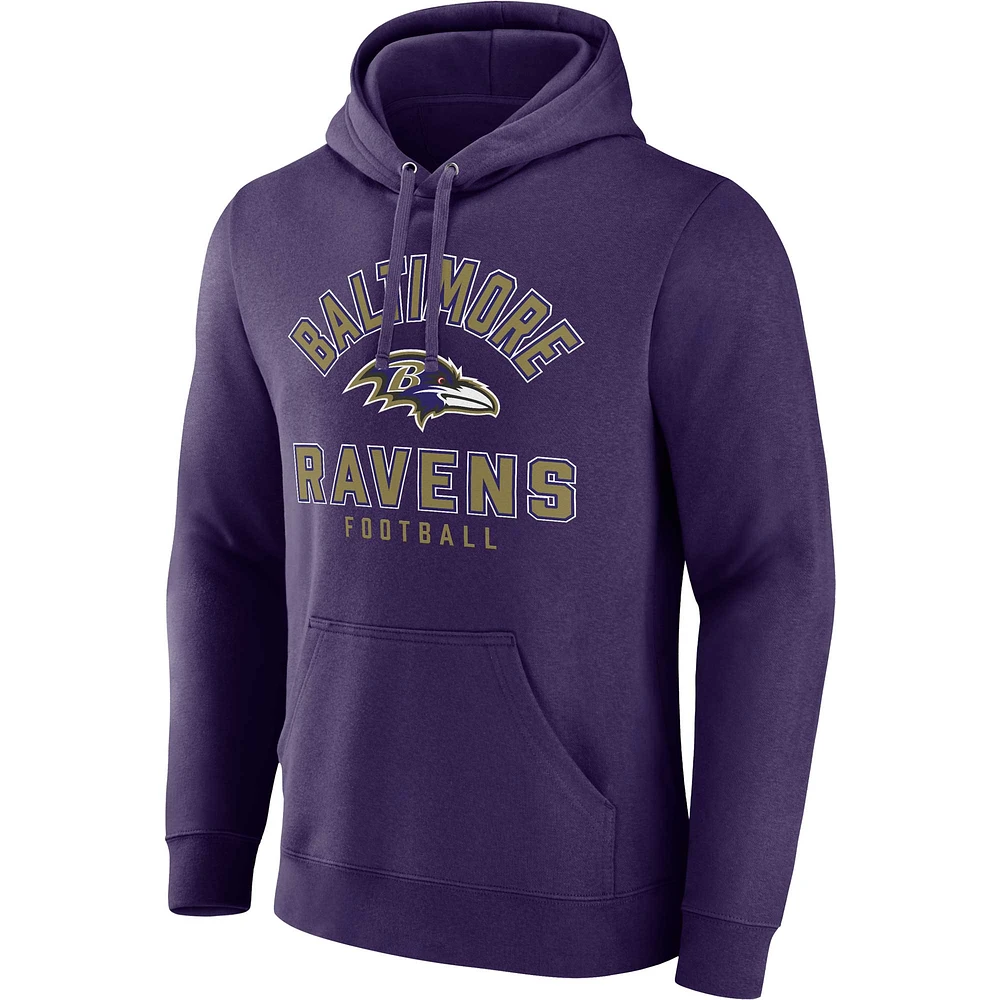 Men's  Purple Baltimore Ravens Between the Pylons Pullover Hoodie