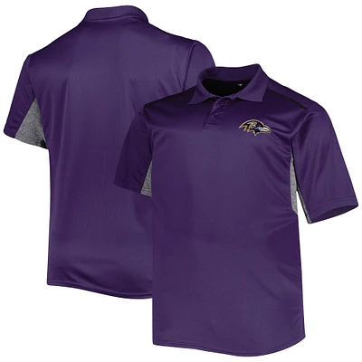 Polo Baltimore Ravens Big & Tall Team Color pour homme violet