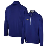 Men's Purple Baltimore Ravens Grind Iron Quarter-Zip Top