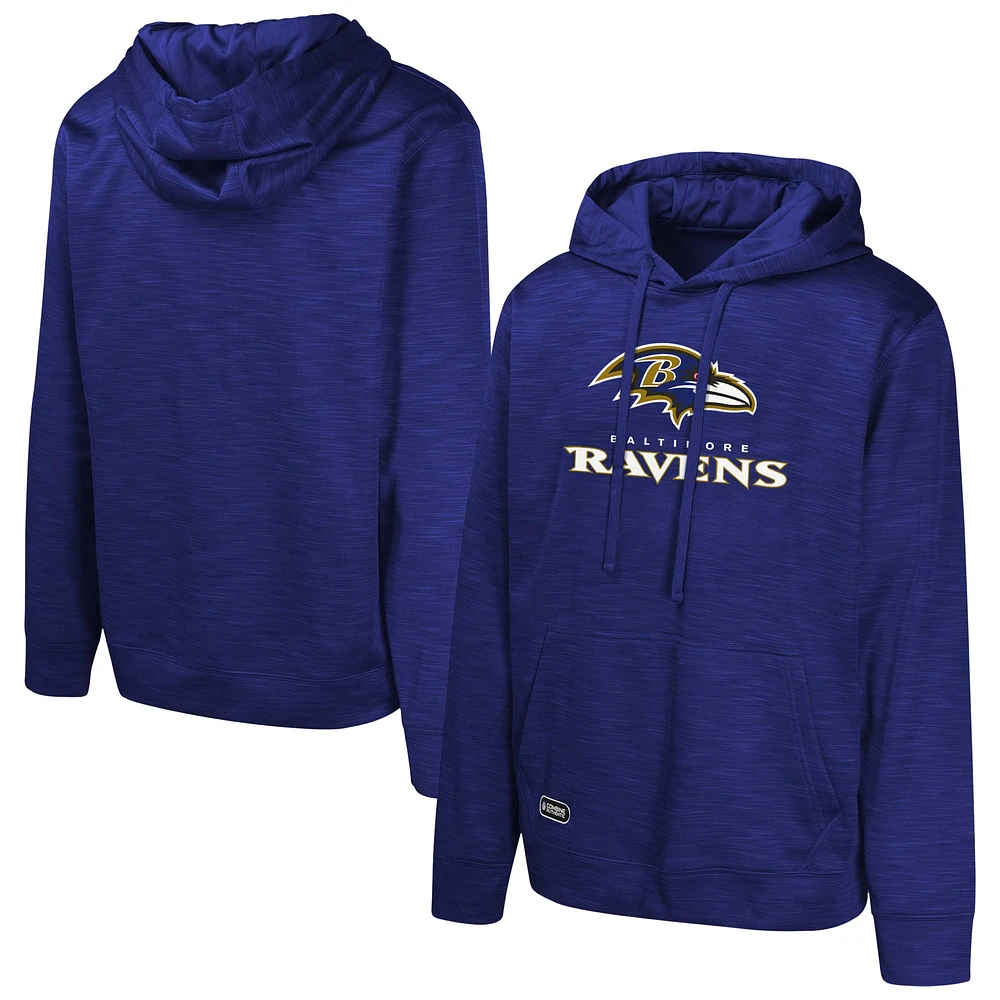 Sweat à capuche en polaire violet Baltimore Ravens Streak pour homme