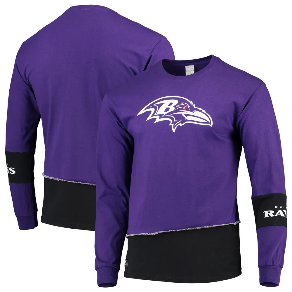 Men's Refried Apparel Black Minnesota Vikings Angle Long Sleeve T-Shirt