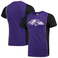 Men's Refried Apparel Purple/Black Baltimore Ravens Sustainable Upcycled Split T-Shirt