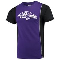 Men's Refried Apparel Purple/Black Baltimore Ravens Sustainable Upcycled Split T-Shirt