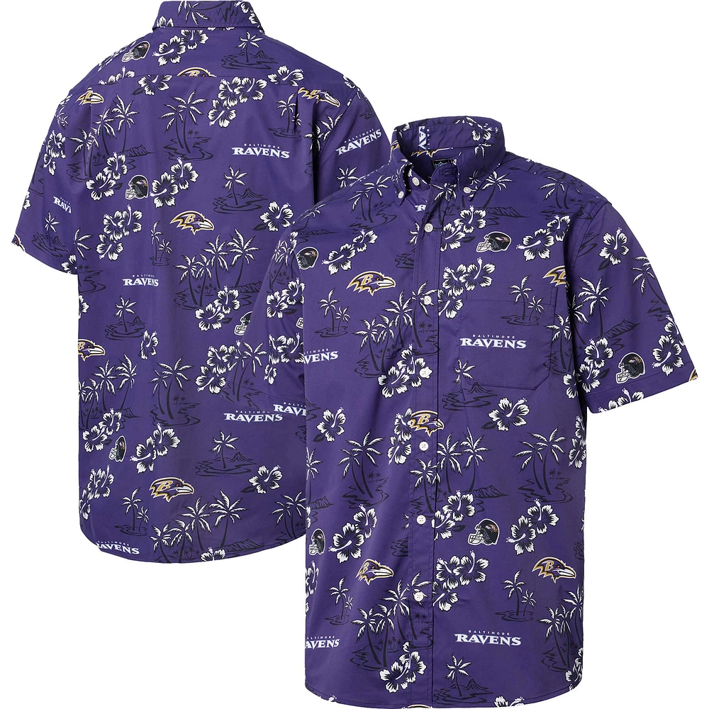 Chemise boutonnée violette Kekai pour homme Reyn Spooner Baltimore Ravens