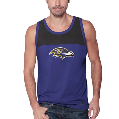 Débardeur tendance pour homme Starter Purple/Black Baltimore Ravens Logo Touchdown