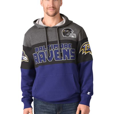 Men's Starter Purple/Black Baltimore Ravens Extreme Full-Zip Hoodie