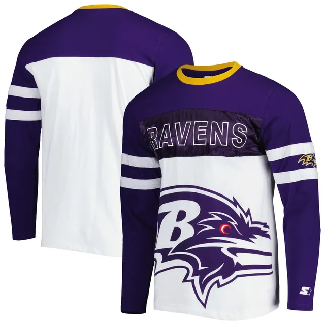 Lids Baltimore Ravens Starter Halftime Long Sleeve T-Shirt - Purple/White